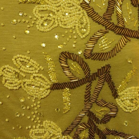 Grey knit beaded shirt - Picture 2 of 3